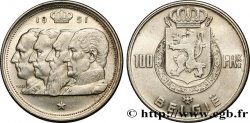 BELGIQUE 100 Francs Quatre rois de Belgique, légende flamande 1951 