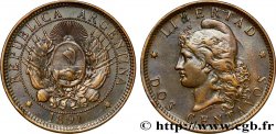 ARGENTINIEN 2 Centavos emblème / “Liberté” 1891 