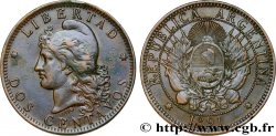 ARGENTINA 2 Centavos emblème / “Liberté” 1891 