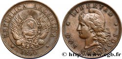 ARGENTINA 2 Centavos emblème / “Liberté” 1890 