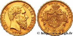 BELGIQUE 20 Francs Léopold II 1870 Bruxelles