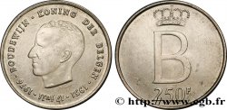 BELGIQUE 250 Francs jubilé d’argent du roi Baudouin légende flamande 1976 Bruxelles