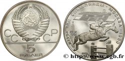RUSSIE - URSS 5 Roubles Proof URSS Jeux Olympiques de Moscou, jumping équestre 1978 Léningrad SPL 