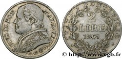 VATICAN ET ÉTATS PONTIFICAUX 2 Lire Pie IX an XXII 1867 Rome