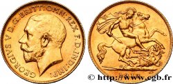 UNITED KINGDOM 1/2 Souverain Georges V / St Georges terrassant le dragon 1913 Londres