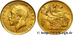 ROYAUME-UNI 1/2 Souverain Georges V 1914 Londres