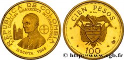 COLOMBIA 100 Pesos or Congrès Eucharistique International 1968 Bogota