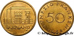 SAARLAND 50 Franken 1954 Paris
