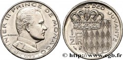 MONACO 1/2 Franc Rainier III / écu couronné 1989 Paris