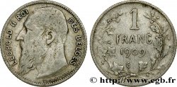 BELGIQUE 1 Franc Léopold II légende française 1909 