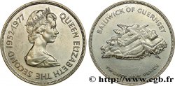 GUERNESEY 25 Pence Elisabeth II, jubilé d’argent / Castle Cornet 1977 
