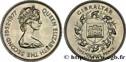 GIBRALTAR 25 Pence Elisabeth II / jubilé d’argent 1977 