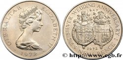 GIBRALTAR 25 New Pence Noces d’argent 1972 