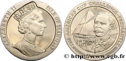 ÎLE DE MAN 1 Crown America’s Cup - Fremantle - Sir Thomas Lipton et le yacht Shamrock 1987 