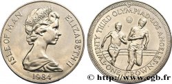 ÎLE DE MAN 1 Crown Elisabeth II J.O. de Los Angeles, course à pieds 1984 