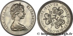 ÎLE DE MAN 1 Crown Elisabeth II, jubilé d’argent 1977 