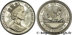 ISLE OF MAN 1 Crown Elisabeth II / coupe du Monde de Football de Mexico 1986 