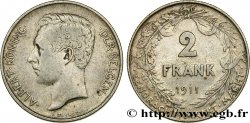 BELGIQUE 2 Francs Albert Ier légende flamande 1911 Bruxelles