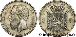BELGIQUE 1 Franc Léopold II légende française 1886 