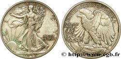 ÉTATS-UNIS D AMÉRIQUE 1/2 Dollar Walking Liberty 1942 Philadelphie