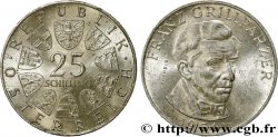 ÖSTERREICH 25 Schilling emblème / le dramaturge Franz Grillparzer 1964 