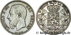 BELGIO 5 Francs Léopold II 1876 