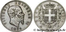 ITALIE 5 Lire Victor Emmanuel II 1874 Milan