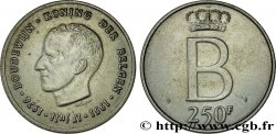 BELGIUM 250 Francs jubilé d’argent du roi Baudouin légende flamande 1976 Bruxelles