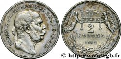 HUNGARY 2 Korona François-Joseph Ier  1912  VF 