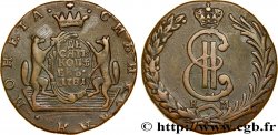 RUSSIA - SIBERIA 10 Kopecks Catherine II 1781 Kolyvan XF 