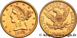 ÉTATS-UNIS D&nbsp;AMÉRIQUE 5 Dollars &nbsp;Liberty&nbsp; 1895 Philadelphie
