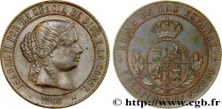 SPAIN 5 Centimos de Escudo Isabelle II 1866 Oeschger Mesdach & CO