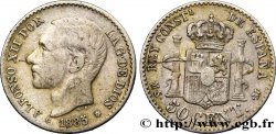 ESPAGNE 50 Centimos Alphonse XII 1885 Madrid