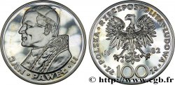 POLONIA 100 Zlotych Proof visite du pape Jean-Paul II 1982 