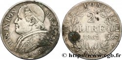 VATICAN ET ÉTATS PONTIFICAUX 2 Lire Pie IX an XXII 1867 Rome