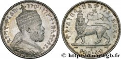 ETIOPIA 1/4 Birr roi Menelik II EE1887 1895 Paris