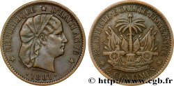 HAITI 2 Centimes an 78 emblème “Liberté créole” de Roty 1881 Paris