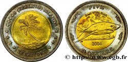 ISOLE KEELING COCOS 5 Dollars Grand requin blanc 2004 