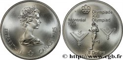 CANADA 5 Dollars JO Montréal 1976 marathon / Elisabeth II 1975 