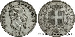 ITALIE 5 Lire Victor Emmanuel II 1869 Milan