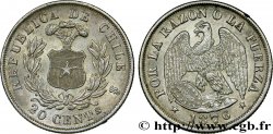 CHILI 20 Centavos 1876 Santiago