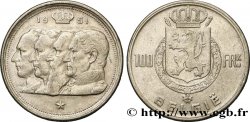 BELGIQUE 100 Francs Quatre rois de Belgique, légende flamande 1951 