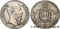 MEXIQUE 1 Peso Empereur Maximilien 1866 Mexico