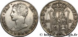 SPAIN - KINGDOM OF SPAIN - JOSEPH NAPOLEON 20 Reales ou 5 Pesetas 1813 Madrid