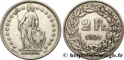 SUIZA 2 Francs Helvetia 1921 Berne