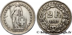 SUIZA 2 Francs Helvetia 1943 Berne