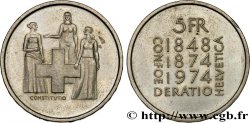 SUIZA 5 Francs centenaire de la révision de la constitution 1974 Berne - B