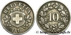 SUIZA 10 Centimes (Rappen) croix suisse 1876 Berne - B
