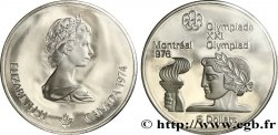 CANADA 5 Dollars Proof JO Montréal 1976 torche olympique / Elisabeth II 1974 