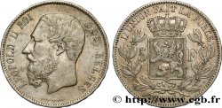 BELGIQUE 5 Francs Léopold II 1869 